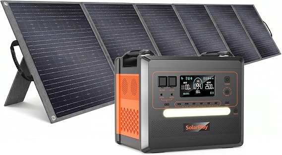 SolarPlay Portable Power Station with 400W Solar Panel, 2500W(Peak 5000W) Solar Powered Generator LFP Battery, Essential Home Backup for Home Use, Power outage, RV, Camping