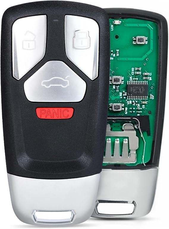 Yewong Smart Remote Key Keyless Entry Fob for Audi A4 A5 Q7 2017-up TT 2016-Up FCC ID: IYZ-AK01 4M0 959 754 AK/AQ/AF 433mhz 4Buttons