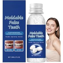 30ml Temporary Tooth Repair Kit,Tooth Filling Repair Kit with Dental Glue for Teeth,Moldable False Teeth,False Teeth Filler & Temporary Filling Kit,Filling Missing Broken Tooth,Home Use,Gentle