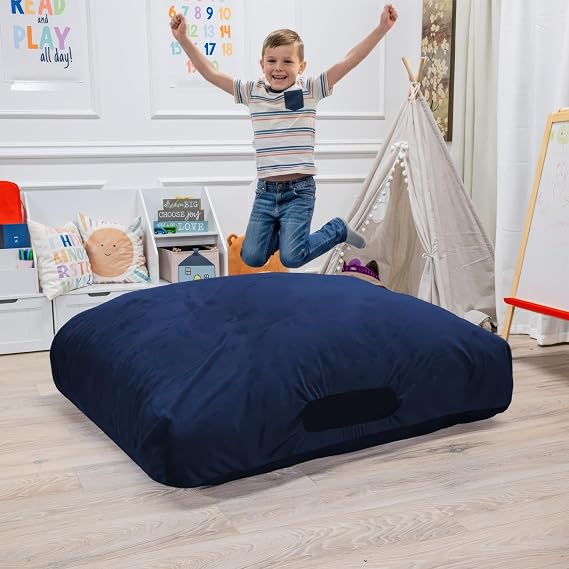 Foamma Crash Pad (48 X 48) (4 Ft X 4 Ft) Sensory Crash Pad with Foam Blocks for Autistic Kids, Soft Fabric & Washable Cover Ideal for Kids and Adults to Jump, Play, or Relax