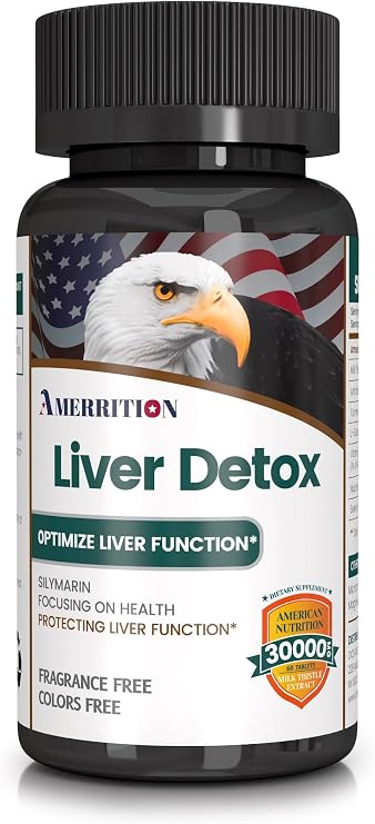 Liver Support Supplement with Milk Thistle & Turmeric - 60 Count | Milk Thistle Silymarin, Artichoke Extract, Turmeric, Liver Function, Digestive Health