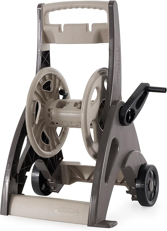 Suncast 175 ft. Hosemobile Garden Hose Reel Cart with 6" Wheels, Bronze/Taupe
