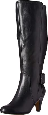 Bella Vita womens Troy Ii Plus Dress Wide Calf Knee High Boot, Black, 8.5 US