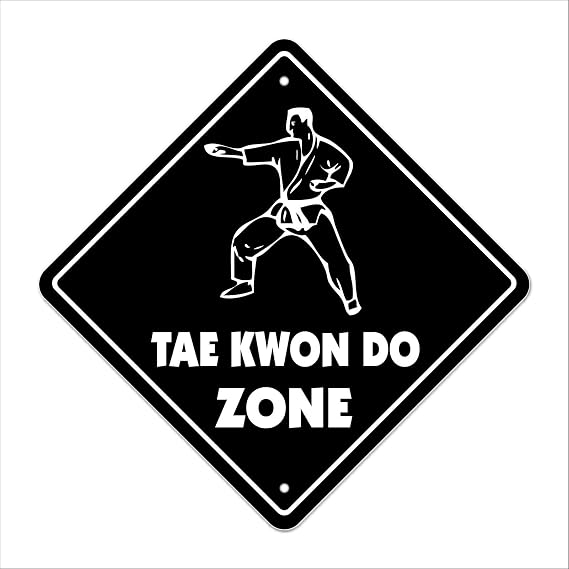 Tae Kwon Do Crossing Sign Zone Xing 8" Tall Martial Arts Master Student Sticker Decal