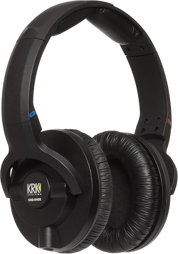 KRK KNS 6402 Studio Mixing/Mastering Headphones, Black (KNS-6402)