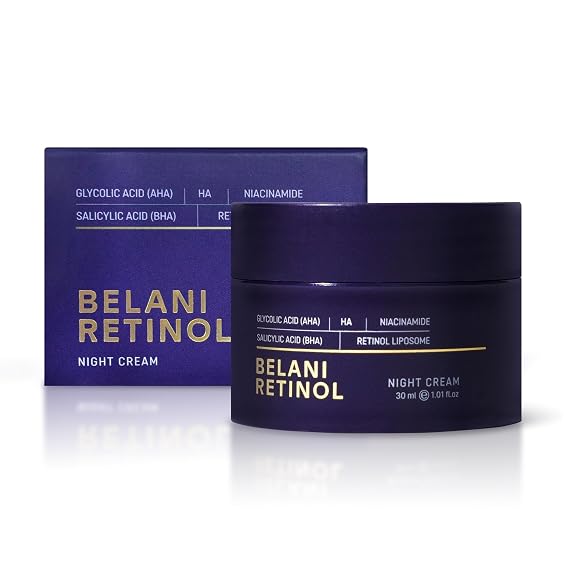 ABERA Belani Retinol Face Cream - Advanced Anti-Aging Night Moisturizer with Nano-Encapsulated Retinol & Hyaluronic Acid - Helps Minimize Wrinkles, Fine Lines & Firm Sagging Skin (1.01 Fl Oz)