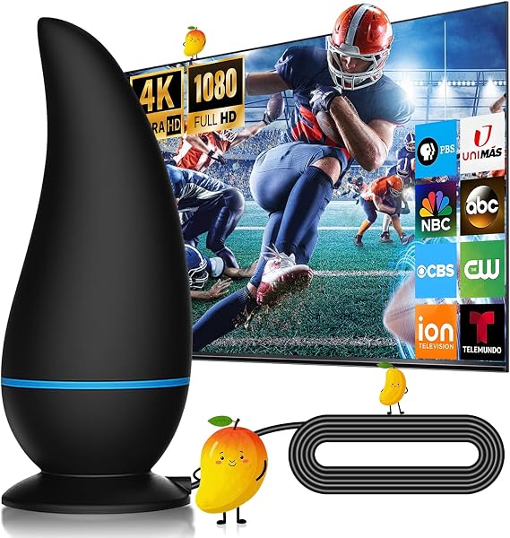 Digital TV Antenna Indoor - 8K 4K 1080P Outdoor HD Digital, 750+ Miles Range, Amplified Signal Antenna, Reception 18FT Coax Cable for Smart/Old TV & Free Local Channels