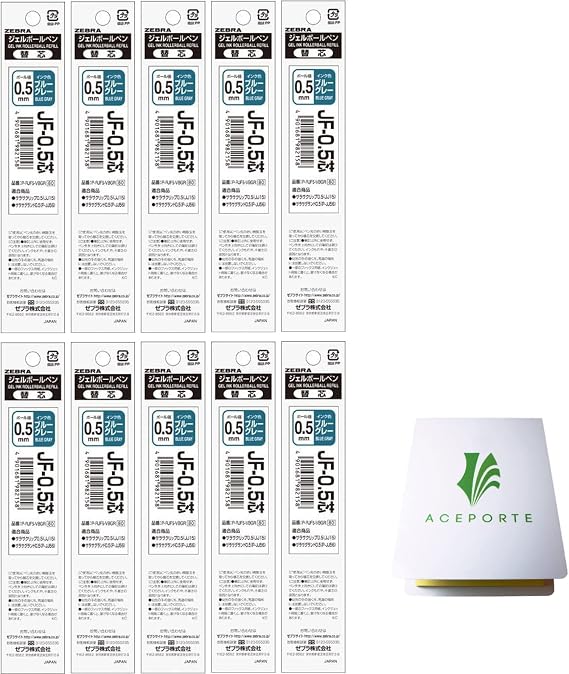 Zebra SARASA 0.5mm Blue Gray Ink 10 Refills (P-RJF5-VBGR), High Speed Dry Ink Technology with Original Sticky Notes