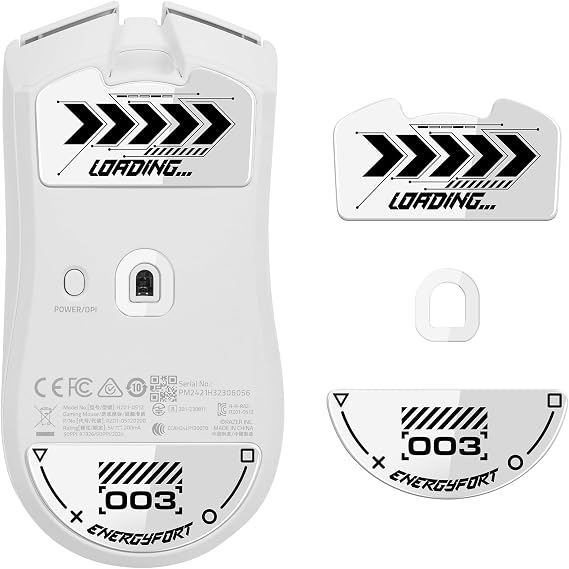 Razer Viper V3 Pro Wireless Esports Gaming Mouse Skates, Rounded Curved Glass Feet Replacement, Super Fast Smooth and Durable Sole Stickers (White)