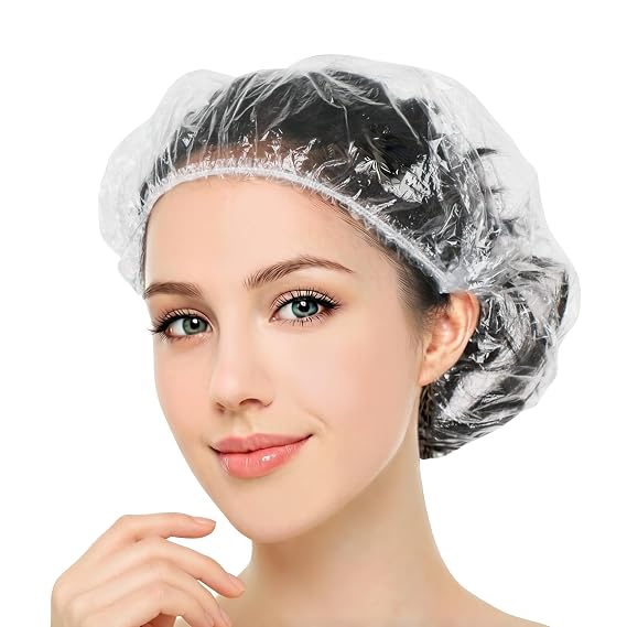 100 Pcs Disposable Shower Caps for Women & Men, 20.5in