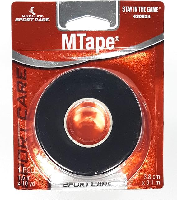 Mueller M-Tape (3 Rolls/Pack)-Black (1.5" x 10 yds)