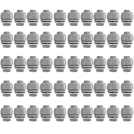 1/2 Inch Flexible Conduit Liquid Tight Connector Nonmetallic Liquid Tight Straight Conduit PVC Flexible Electrical Conduit Fittings 50PACK