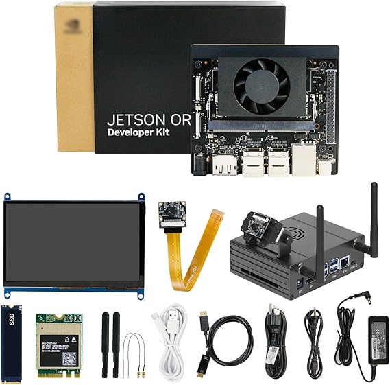 Jetson Orin Nano 8GB RAM Super Board(Official) 67Tops Development Board Kit for Embedded Edge Systems Jetson Aluminum Case, OpenClaw, AI Large Model Voice Module