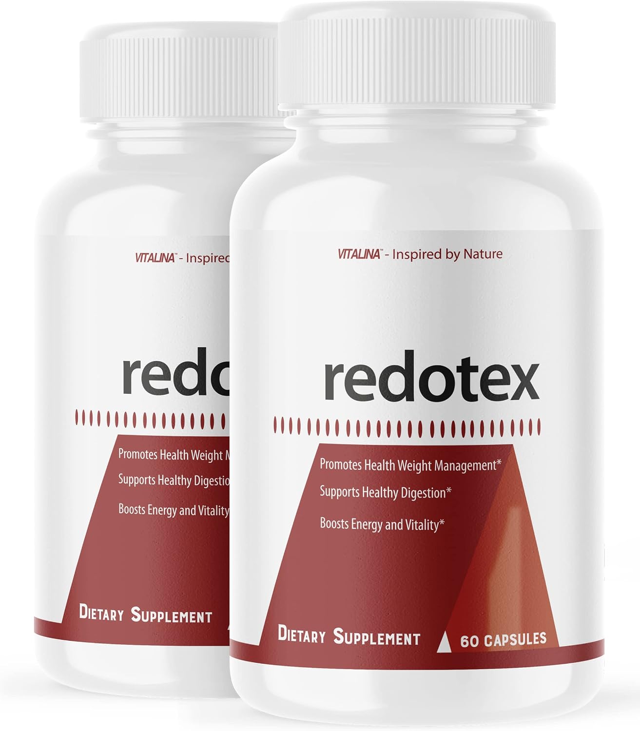 2 Pack Redotex Pills, Pastillas Originales de Mexico, Advanced Redutex Mexicano Formula, 2 Bottle Package, 60 Day Supply 120 Capsules