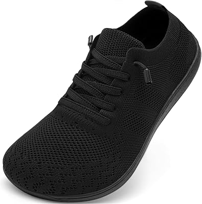 Barefoot Shoes Women Wide Slip-On Barefoot Running Tennis Walking Sneakers Minimalist Breathable Shoes Zero Drop Sole for Workout Gym Travel