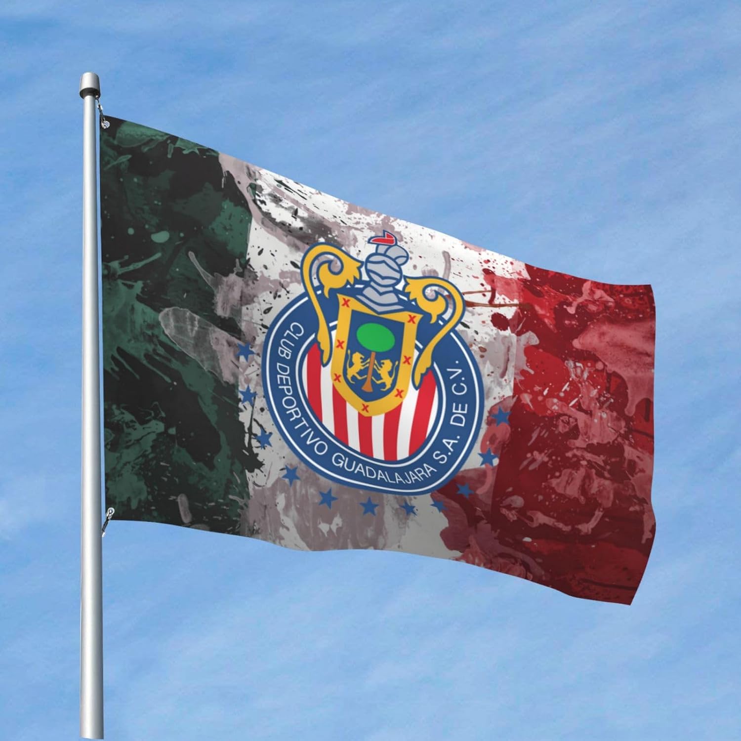 Chivas Guadalajara Mexico Futbol Soccer Garden Flag 4x6 Ft Decor Outdoor Banner Sign Party Parade Breeze Home Fade Proof Flags