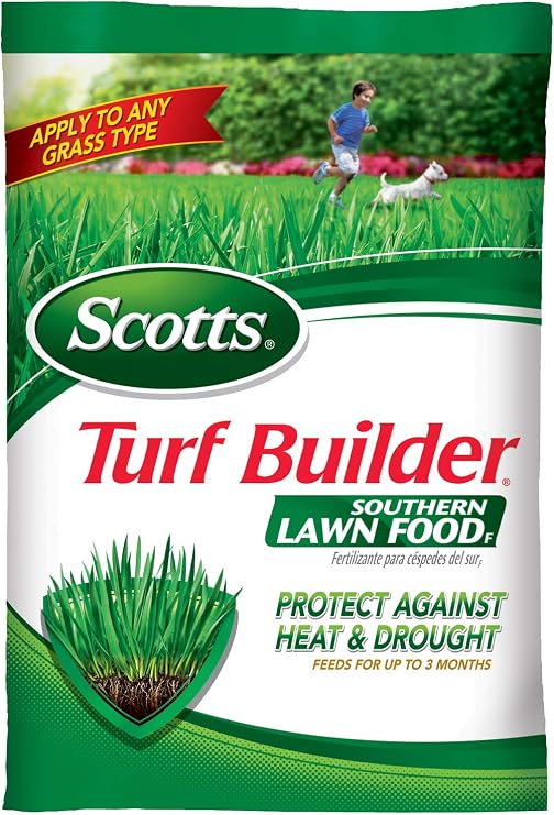 Scotts Turf Builder Southern Lawn Food F, 14.06 lb. - Florida Lawn Fertilizer - Protect Against Heat and Drought, Feeds for Up to 3 Months, Apply to Any Grass Type - Covers 5,000 sq. ft.