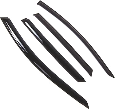 Outside Mount Window Vent Visors Rain Guards Compatible with Hyundai Accent Wagon 2012-2017 | Side Window Wind Deflectors Rain Shields | Smoke Tinted, 4 Pcs Set, DGWV-802