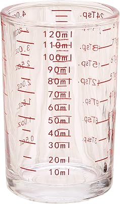 Measuring Cup Shot Glass 3 Ounce90ML Liquid Heavy High Espresso Glass Cup Black Line Red