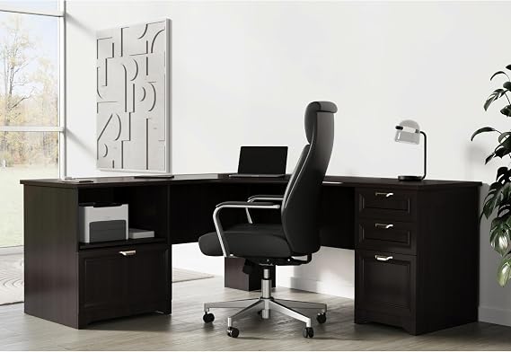 Realspace Magellan Performance 71" W L-Shaped Corner Desk, Espresso
