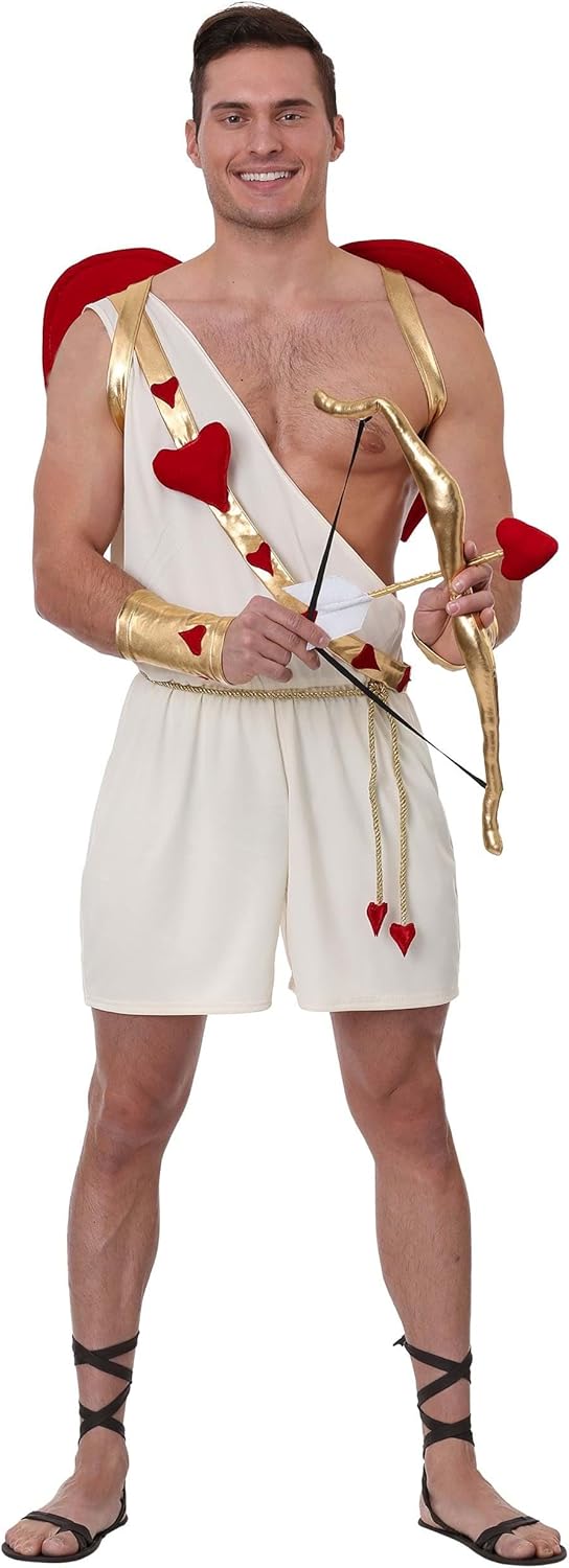 Adult Cupid Costume for Men, God of Love Halloween Costume, Match Maker Outfit, Roman God of Desire Dressup