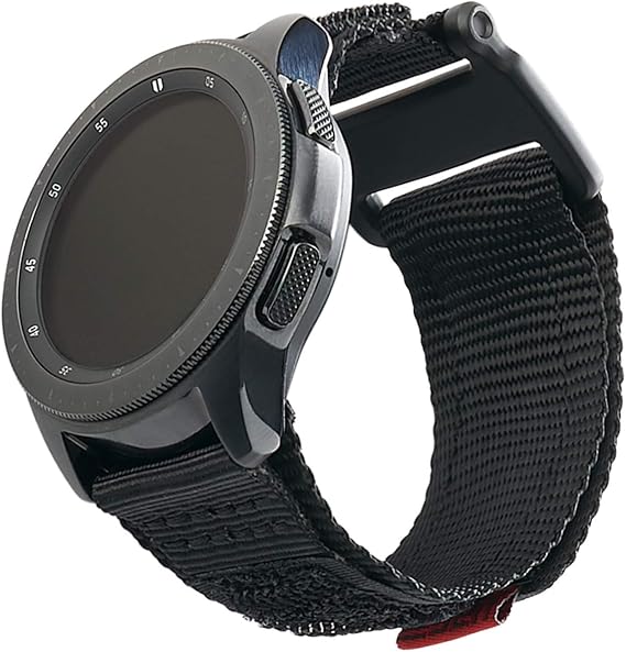 URBAN ARMOR GEAR UAG Compatible with Samsung Galaxy Watch 4 40mm & 44mm/Galaxy Watch 4 Classic 42mm & 46mm, fits most 20mm Watch Lugs, Slim Sporty Nylon Replacement Watch Strap, Active Black