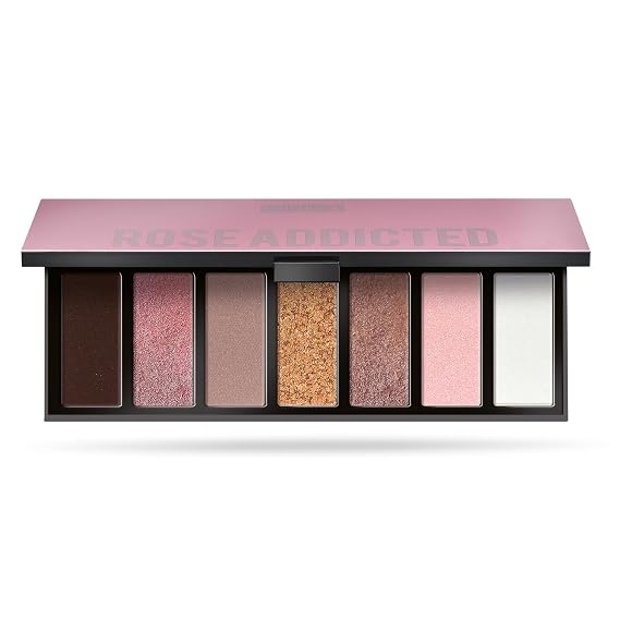 PUPA Milano Make Up Stories Eyeshadow Palette 004 Rose Addicted - 7-Shade Shadow Collection with Matte, Satin, and Metallic Color Options - High Pigment Formula - Soft, Blendable Texture - 0.469 oz