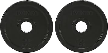 IVANKO (RUBO-5KG) Rubber Olympic Plate, Black, 5 KILOGRAMS (PAIR) .....
