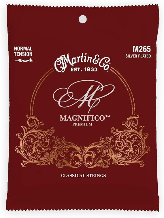 Martin Magnifico Classical Guitar Strings, Normal Tension (M265), Silver