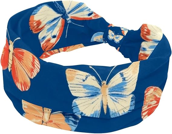 Women's Headbands, Twisted Cross Hairband, Ditsy Flower Pattern Soft Sweat Hairbands, Elastic Wide Headband, Hair Accessory