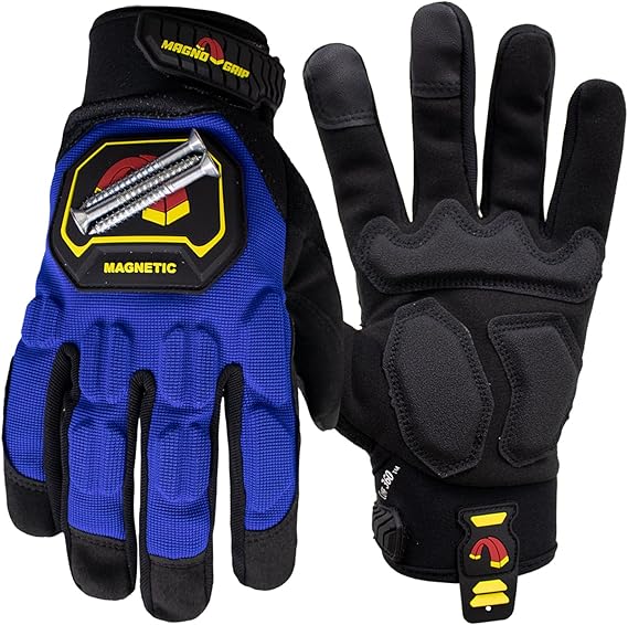 MagnoGrip Pro Impact Work Gloves with Integrated Magnetic Storage, Touchscreen Technology, Gel Padded & Impact Resistant