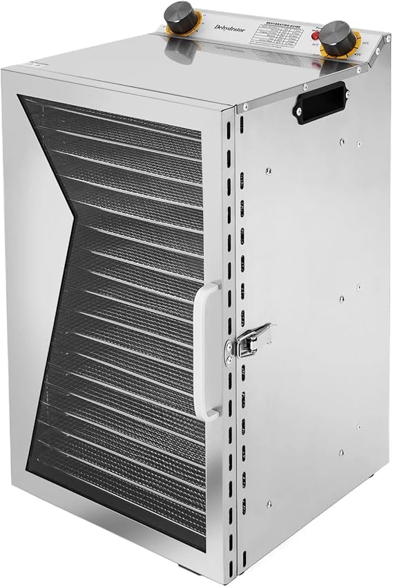 18-Trays Food Dehydrator, 600W Commercial Dehydrator Dryer Machine with Digital Adjustable Timer for Jerky, Vegetable, Fruit, Meat, Stainless Steel Food Dryer