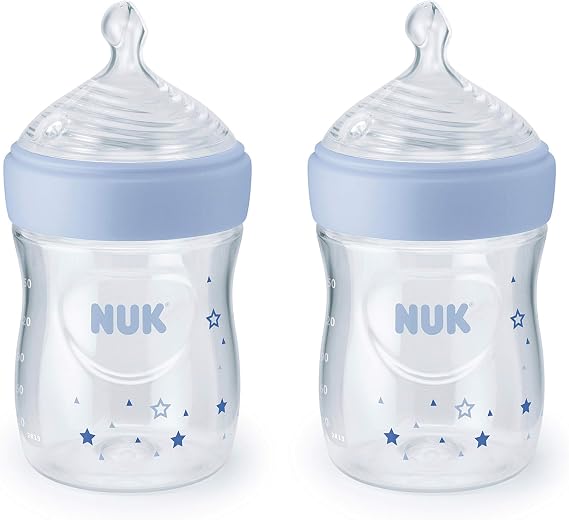 NUK Simply Natural Feeding Bottle, 5 Ounce, 2 Pack