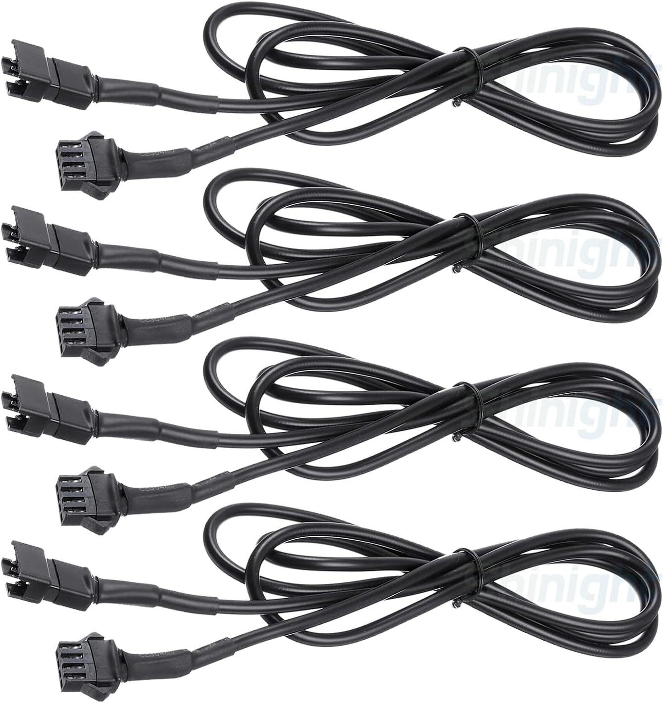 SHINIGHT Rock Light Extension Wire 4 Pin 4 Pcs 47 Inch Waterproof Extension Cord Cable Connector for LED Motorcycle ATV Car Light RGB Multi-Color Neon Strip Underglow Rock Light