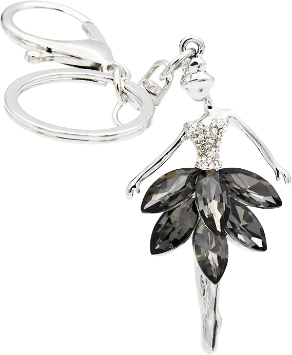 TTYY Keychain for Women Purse Charms for Handbags Beautiful Metal Rhinestone Pendant Eagle Bear Dancing girl Key and Shoe