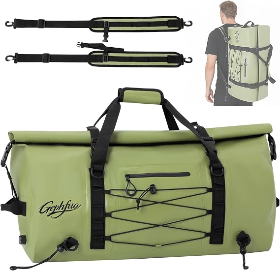 Modoker Waterproof Roll-Top Duffel Backpack for Kayaking and Camping