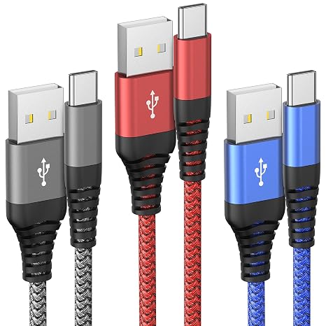 Ofuca USB C Charger Cable,3Pack 1M USB to USB C Cable | Type C Charger Fast Charging Compatible with iPhone 15,Samsung Galaxy S23/S22/S21/S20,Note10/9/8,HTC,LG,Moto,Google Pixel,Etc