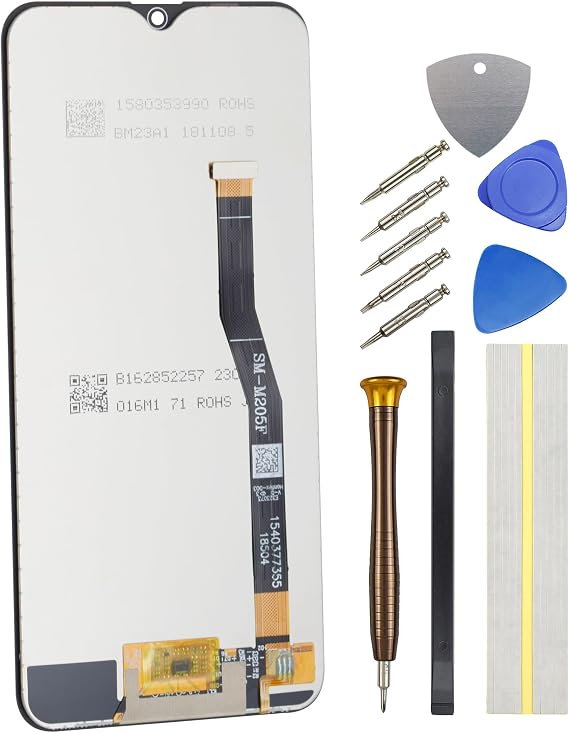 LCD Display with Touch Screen Digitizer Full Complete Screen Replacement for Samsung Galaxy M20 SM-M205F SM-M205FN SM-M205G SM-M205M SM-M205N Black 6.3"