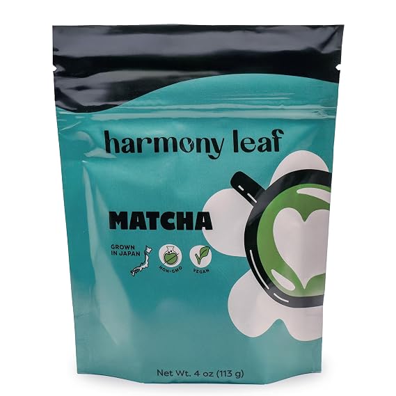 Harmony Leaf Matcha Green Tea Powder, 4 oz, 50+ Servings, Smooth Matcha for Lattes and Daily Rituals
