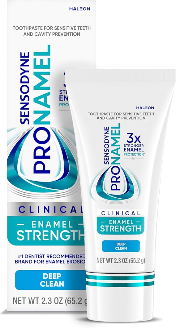 Sensodyne Pronamel Clinical Enamel Strength Toothpaste, Deep Clean, 2.3 oz