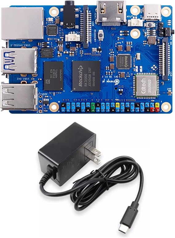 Orange Pi 3B 8GB LPDDR4 RK3566 Quad Core 64 Bit Mini OpenSource Board, 1.8 GHz Frequency WiFi Bluetooth, Support Android Debian Ubuntu With 5V3A Power