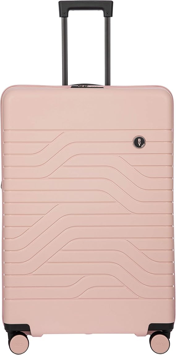 Bric's B|Y Ulisse Checked Luggage with Spinner Wheels Expandable Lightweighted Hard Shell Suitcase, TSA Combination Lock - Removeable Wash Bag Included - 30 Inch, Pearl Pink