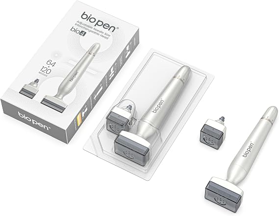 Professional Adjustable Titanium Derma Stamp Tool 0-3mm - Scalp Hair & Beard Growth, Facial & Body Skin Care - Home Use Alternative for Derma Roller & Pen - Men Women