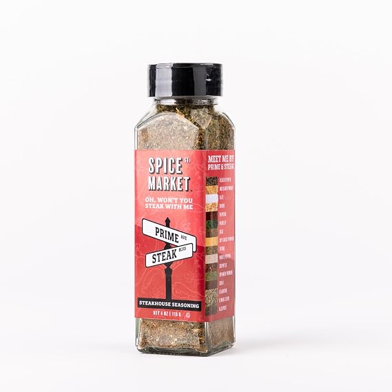 Spice St. Market Prime Steakhouse Seasoning, 4 Ounce Bottle
