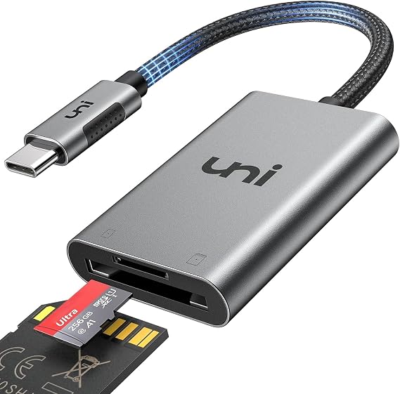 uni USB C SD Card Reader,Sturdy MicroSD Card Adapter OTG for Android,Tablet | Durable Nylon,No Block,High-Speed, USB Type C Camera Memory Card,for Android Galaxy S24, USB-C Tablet, MacBook Pro/Air