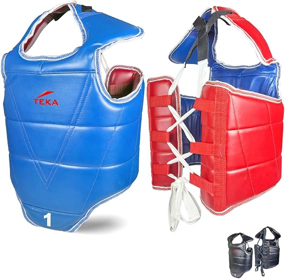 Chest Protector for Kickboxing, Sparring Training Heavy Punching, Boxing Body Protector Adjustable Shield, Martial Arts Upper Belly Protection Pad, Taekwondo