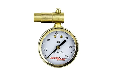 Accu-Gage by Milton Presta Valve Bike Tire Pressure Gauge with Bleeder Valve, for 0-60 PSI - ANSI Certified | tire-gauges