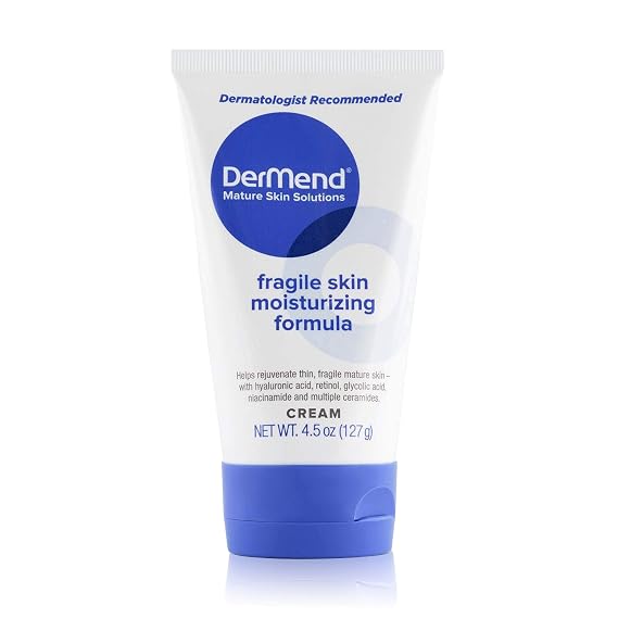 DerMend Fragile Skin Moisturizer 4.5 oz - Firms Aging Skin & Mature Skin | Specialized Formula to Restore & Rejuvenate Mature Skin, Daily Moisturizer & Anti Wrinkle Cream