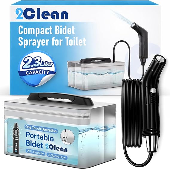 2Clean Portable Electric Travel Bidet with USB Charging for Men & Women