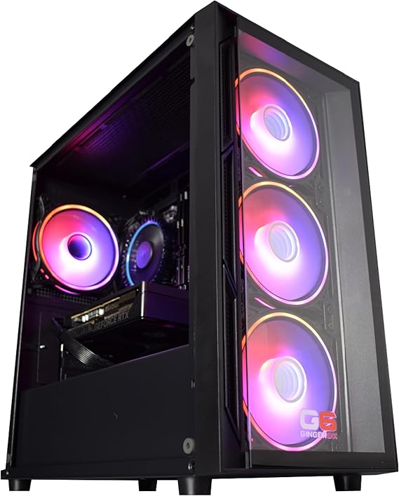 Gaming PC Desktop - Intel Core i5 14400F Processor, Nvidia RTX 3050 6GB Graphics, 1TB Kingston M.2 NVMe SSD, 32GB DDR5, 600Mb Wi-Fi, Windows 11 Home